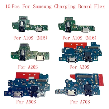 10 Gab. /daudz USB Uzlādes Port Savienotājs Valdes Flex Kabelis Samsung A10S 107F A20S A207F A30S A307F A50S A507F A70S USB Valde