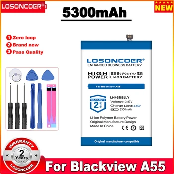 LOSONCOER 5300mAh Li446586JLY Akumulatoru Blackview A55