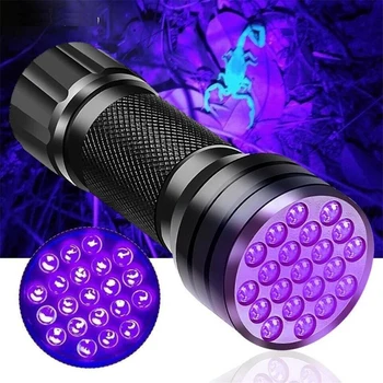 Portatīvo 21 LED UV Uv Lukturīti Blacklight 395NM Mini Lāpu Zibspuldzes Lampas Pet Urīna Traipus, Melnās Gaismas Lukturi