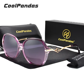 CoolPandas Modes Brilles Sieviešu Polarizētās Saulesbrilles Sievietēm, kas Ceļo Brilles UV400 Aizsardzība Slīpums Lēcu Moderns Toņos