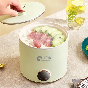 1.6 L Elektriskā Rīsi Plīts Lēni Sautējums Katlā Home Cooking Pot ar Steamer Daudzfunkciju Veselības Pot Hotpot Multicooker Putras Zupa