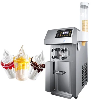 Top Viens Aromāts Darbvirsmas Mīksta saldējuma mašīna, Mini Milkshake Automāts, saldējuma Maker