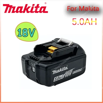 Sākotnējā 18V 5000mAh Makita atkārtoti Uzlādējamu Enerģijas Akumulatora Instruments Ar LED Litija-jonu BL1815 BL1830 BL1860 BL1850