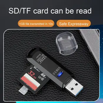 Ērta Kartes Lasītājs USB ports TF Karšu Lasītājs Plug And Play SD/TF Kartes Atbalsts USB Karšu Lasītājs, Datu Pārraide