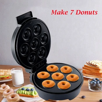 Elektriskā Donut Mašīna 1200W Non-Stick Pārklājumu Virtuves Donut Maker Bērnu Uzkodas Deserti, Brokastu Padara 7Donuts MUMS Plug