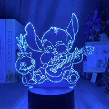 Karikatūra Dūriens 3D Nakts Gaisma LED Galda Lampa, Akrila Panelis USB Kabeli Krāsas Maiņa Pieskarieties Bāzes Lampas Bērnu RoomHome Dekoru, Dāvanu Bērniem