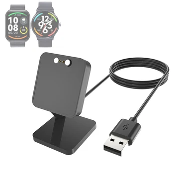 Galda Statīvu Lādētāja Adapteri ar USB Uzlādes Kabelis (Dock Stacijas Turētājs Haylou Saules Lite/Smart Watch 2 Pro Maksas Piederumi