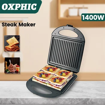 OXPHIC 1400W Elektriskā Steiks Maker Grils Mašīna Panini Maker электрогрилть Grelhas Elétricas Tosteris Maize Maker