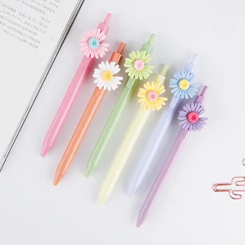 40pcs Cute Ziedu Lodīšu Pildspalvas par Skolas Piederumi Cepums Pildspalvas Rakstīšanai Kancelejas Piederumi Bērniem Balvas Daisy Pildspalvas