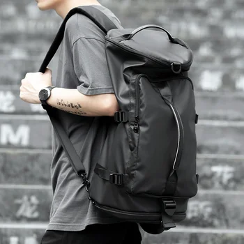 Moderns vīriešu mugursoma liela apjoma mugursoma daudzfunkcionāla portatīvo biznesa nelielā attālumā, ceļojumu bagāžas soma