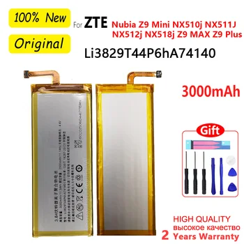 Jaunas Oriģinālas 3000mAh Li3829T44P6hA74140 Akumulatoru ZTE Nubia Z9 Mini NX510j NX511J NX512j NX518j Z9 MAX Z9 Plus Batteria