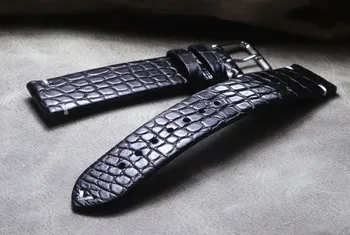 Roku darbs Ražošana Luksusa Krokodila Ādas Skatīties Joslas Siksna 16mm 18mm 19mm 20mm 21 22 mm Melns Brūns Krokodila Ādas Watchband