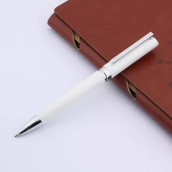 Elegante Metāla Lodīšu Pildspalvas Baltā Glezna 0.7 MM Piepildīt Lodīšu Pildspalvas Par Kancelejas preces Biroja Piederumi