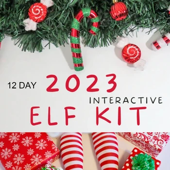 Ziemassvētku Elf Piederumi, 12 Dienas Elf Komplekts 2023 Elf Komplekts Elf Rekvizītus Brīvdienu Elf Komplekts Elf Aktivitātes