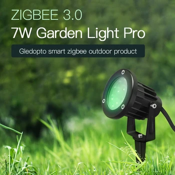 GLEDOPTO Zigbee3.0 Smart Dārza Gaismas Āra Ūdensizturīgs LED Ceļš Ainavu Lampas RGBCCT Krāsu Aptumšojami Pagalmā Apdare