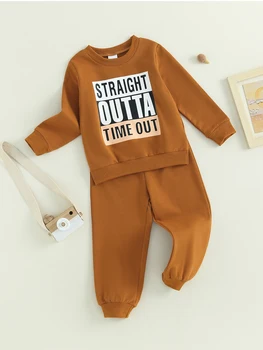 Cute Baby Ietilpst Apģērbs Glītu Dzīvnieku Print pelēkā vārna Mājīgu Jogger Bikses Divas Gabals, kas par Toddler