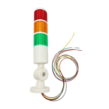PT50-3T-J daudzslāņu brīdinājuma gaismas LED brīdinājuma gaisma darbgaldu signālu torņa gaismas tricolor gaismas locīšanas 24V