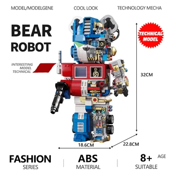 Noliktavā Mehāniskās Lācis III Celtniecības Bloki Pusi Ķermeņa Modeļa Robots Vardarbību Lācis Ķieģeļi Komplekti Modes Kolekciju Rotaļlietu, Mazulis Dāvanu
