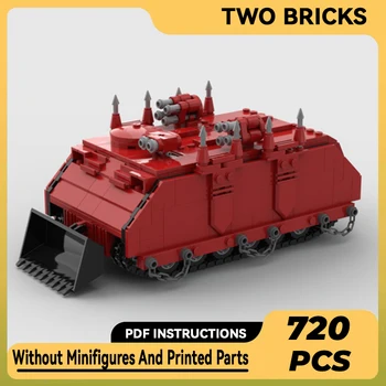 Tehniskā Km Ķieģeļi Militāro Rhino Red Corsairs Tvertne Moduļu Celtniecības Bloki, Dāvanas, Rotaļlietas Bērniem DIY Komplekti, Montāžas Modelis