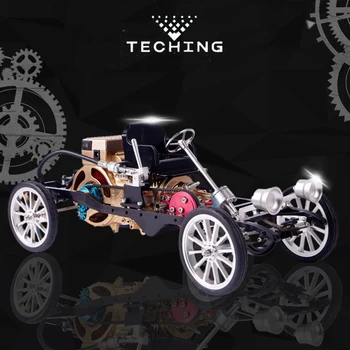 TECHING Metāla Viena Cilindra Dzinēja Auto CNC Modeli, Fizika, Izglītība, Rotaļlietas, Dāvanas,