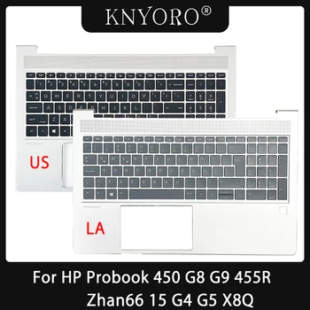 Sākotnējā Jauno ASV LA latīņu Tastatūru HP Probook 450 G8 G9 455R Zhan66 15 G4 G5 X8Q Klēpjdatoru Palmrest Top Augšējo Vāciņu Gadījumā Backlit