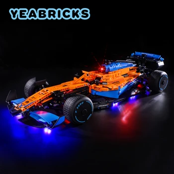 YEABRICKS LED Light Komplekts 42141 Formula 1 Sacīkšu Auto Celtniecības Bloki Komplekts (NR. Modelis), Ķieģeļu Rotaļlietas Bērniem