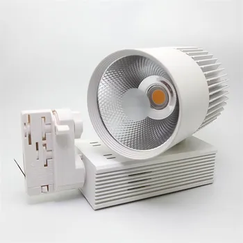 Bezmaksas Piegāde 40W COB LED Track Apgaismojums LED Track Rail Lampas, Spot gaismas, Drēbes, Kurpes, Veikali Veikali Apgaismojums 3 Fāzes 1 Posms