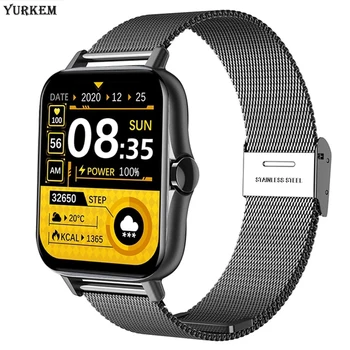 YurKem 1.69 Collu Smart Skatīties Vīrieši Sievietes IP68 ar skārienekrānu sirdsdarbība Sports Fitness Tracker Smartwatch Android, iOS rokas pulkstenis
