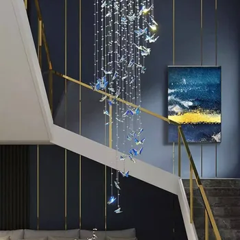 Lustra Mākslas Led Pendant Gaismas Lampa Istabas Interjeru Ziemeļvalstu mājās ēdamistabas iekštelpu kristāla karājas dzīves spīdumu moderne luxe spīdumu