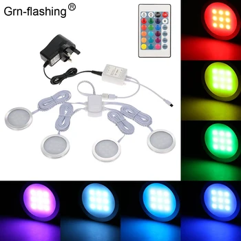 RGB LED Saskaņā ar ministru Kabineta Vairāku Krāsu Gaismas Lampa Virtuves Displejs Skapi, Grāmatu Plauktu Skapja un Guļamistaba ar Kontrolieris