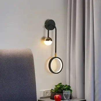 Modernās Sienas Lampas Retro Minimālisma Fona Gaismu Kāpņu Telpā Eju Personalizētu Guļamistabas Gultas Ziemeļvalstu Radošo Led Sienas Lampas