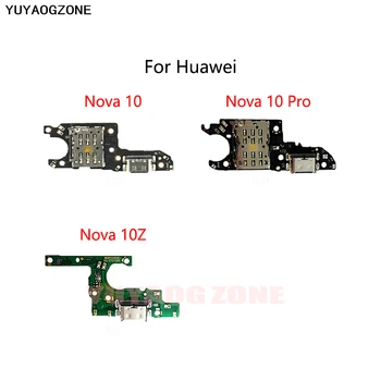 SIM Kartes Slots, USB Uzlādes Doks Ostā Ligzda Jack Plug Connector Flex Kabelis Huawei Nova 10 Pro 10Z Uzlādes Valdes Modulis