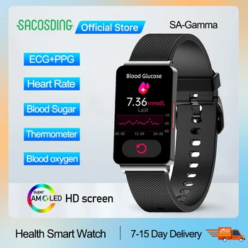 2023 neinvazīva Asins Glikozes Smart Joslā EKG 24 Stundu Sirdsdarbības Ātrums, asinsspiediens Smartwatch Ūdensizturīgs Modes Smart Skatīties uz Sievietēm