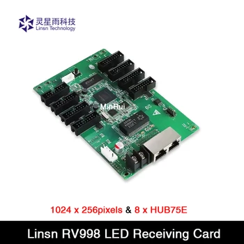 LINSN RV998 LED Saņem Karti, LED Displejs, Vadības Sistēmas,RGB LED Moduli, Pilnu krāsu LED Kontroles Karti,ar 8 x HUB75E porti