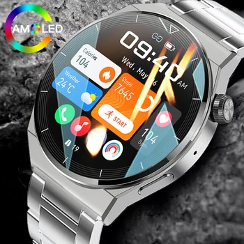 Par Huawei Xiaomi NFC Smart Skatīties Vīrieši GT3 Pro AMOLED 390*390 HD Ekrāns sirdsdarbība Bluetooth Zvanu IP68 Ūdensnecaurlaidīga Jaunu SmartWatch