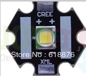 2gab CREE XML XML T6 LED U2 10W BALTU lieljaudas LED chip par 20mm PCB