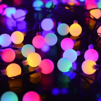 Pasaku LED Spuldzes Bumbu Gaismas Stīgu Kāzu Vīt Vainagu Brīvdienu Āra Nometnes String Gaismas uz Ziemassvētkiem Mājās, Telpu Dekorēšana