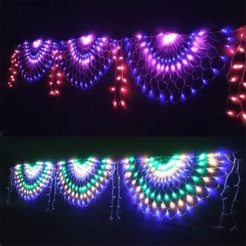 Āra LED Pasaku Dārzs Pāva Acs String Apgaismojums Ūdensnecaurlaidīgs Ziemassvētku Aizkaru Vainags Gaismas Kāzu svinības, Svētku Dekori
