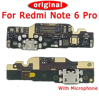 Sākotnējais Uzlādes Ports Xiaomi Redmi 6. Piezīme Pro Maksas Valdes USB Spraudni PCB Dock Connector Flex Cable Rezerves Rezerves Daļas