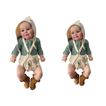 Baby Doll Silikona Reāli Toddler Skolas Istabu Saģērbties Spilgti Simulācijas Rotaļu Gudrs Dzimšanas dienu Festivāls Bērniem 60cm