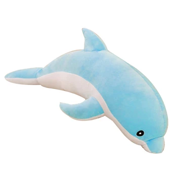 Delfīnu Plīša Pildījumu Mīļu Rotaļlietu Ziemassvētki Bērniem, Mākslīgā Dzīvnieku Miega Spilvenu Draudzene, Jūras, Okeāna Plīša Delfīnu