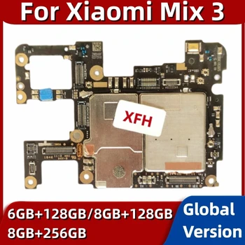 Galvenās Shēmas Kuģa Xiaomi Mi SAJAUC 3 MIX3 Mātesplati 128GB 256 GB Mianboard 100% Atbloķēt, Globālo Versiju