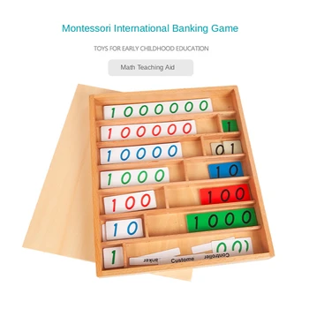 Montessori Matemātikas Mācību Līdzekļi Bankas Spēles Starptautiskā Izdevuma Agrīnās Izglītības Rotaļlieta Pirmsskolas Vecuma Bērniem, Mācību Math Rotaļlietas