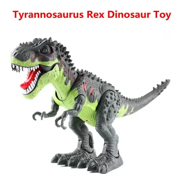 Jaunu Elektrisko dinozauru liela izmēra Pastaigas dinozauru robotu rotaļlieta var staigāt, veikt skaņas ar gaismas Tyrannosaurus Rex rotaļlietas, dāvanu bērniem