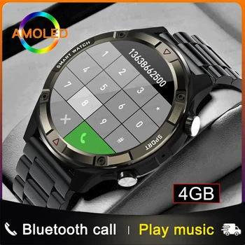 2023 Jaunu Vīriešu Smart Skatīties Vienmēr Parādītu, kāds Laiks Bluetooth Zvanu Sporta Mūzika 4GB Atmiņas Karte Smartwatch Samsung Android, ios