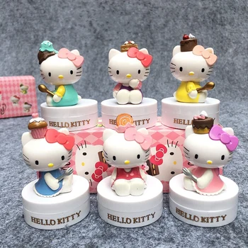 Sanrio Hello Kitty Gudrs Kawaii Blind Mystery Box Modeļu Lelle Anime Statuetes Šokolādes Rotājumi Darbības Rādītāji Rotaļlieta Dāvana