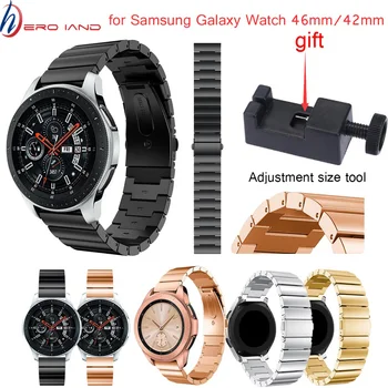 Varonis Iand Luksusa Nerūsējošā tērauda smart watchband siksnu Samsung Galaxy Skatīties 46mm/42mm Aproce metāla Replacemet Ar rīks