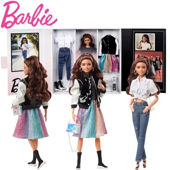 Barbie Paraksts @BarbieStyle Lelle Veikti, lai Pārvietotu Ķermeņa Universitāte Jaka ar Piederumiem Limited Edition Rotaļlietas Fani Kolektori, Dāvanu