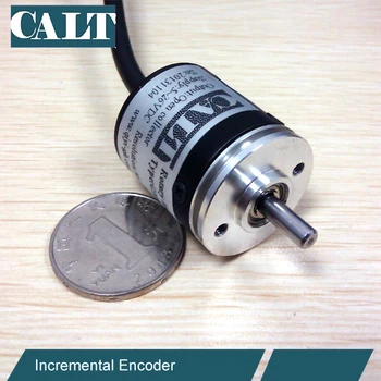 Pieauguma 4mm vārpstas 1024 CPR rotācijas kodētāju GHS25 sērija mikro encoder Atvērta Kolektora NPN A B izejas