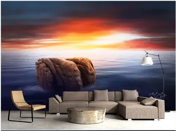 3d tapetes pielāgotus foto sienas Rifu ainavā, pie krēsla, pie jūras fona, mājas dekors dzīvojamā istaba tapetes sienām 3 d
